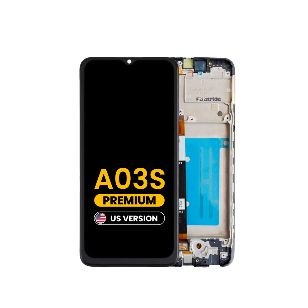 Conjunto de pantalla LCD con marco (versión estadounidense) para Galaxy A03s (A037U/2021) (Premium)
