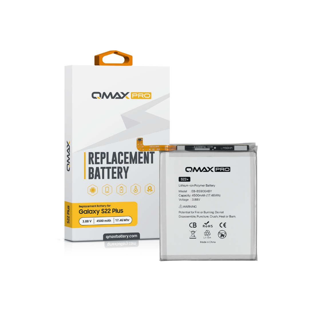 QMAX Pro Replacement Battery for Galaxy S22 Plus (4500 mAh) (EB-BS906ABY)