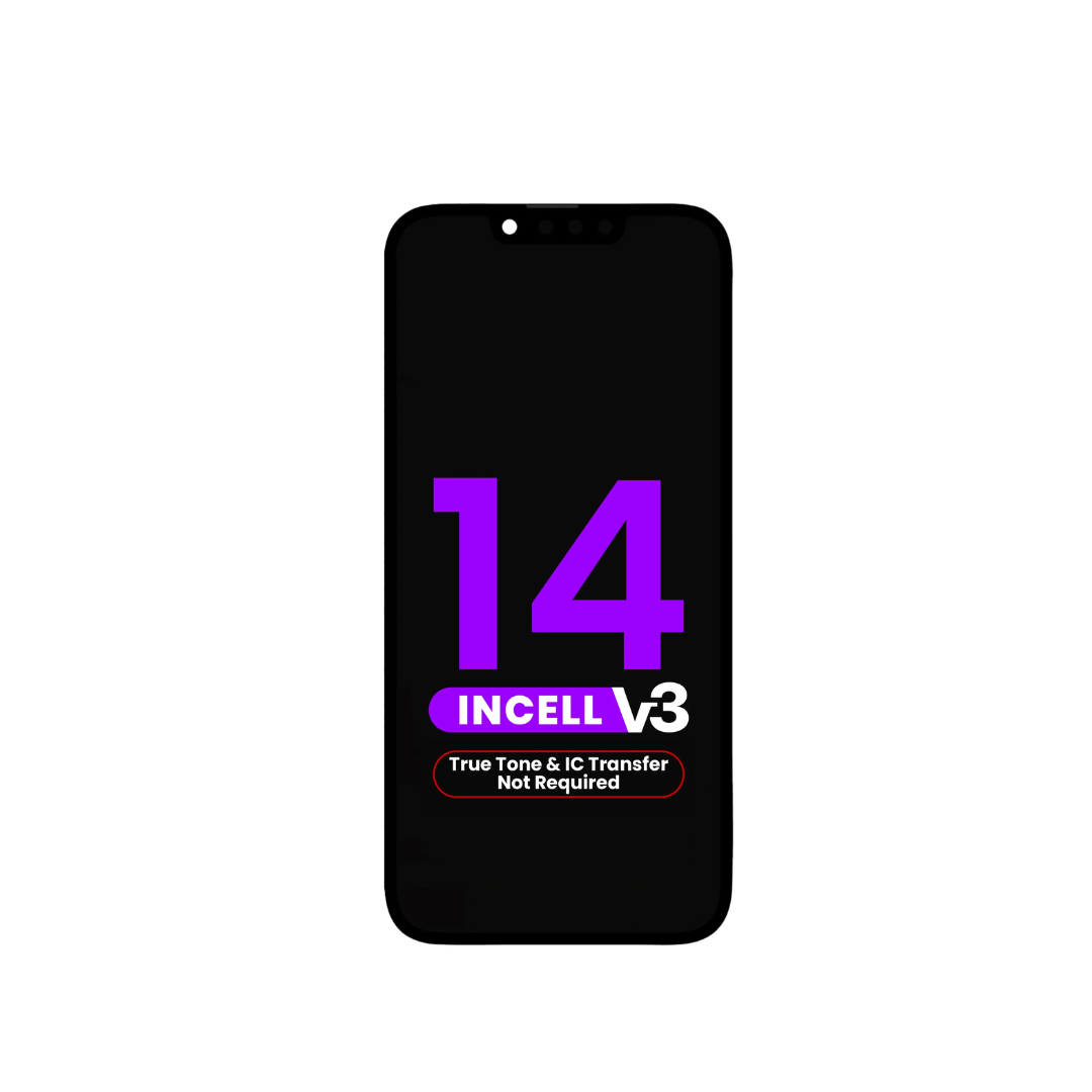 LCD Assembly for iPhone 14 (True Tone Programming and IC Transfer NOT REQUIRED) (Aftermarket Incell / QV7 V3)