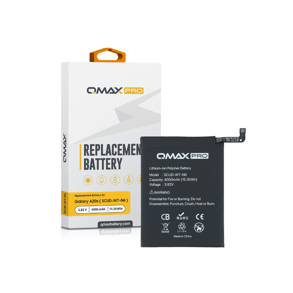 QMAX Pro Replacement Battery for Galaxy A10s (A107) / A20s (A207) / A21 (A215) (4000 mAh) (SCUD-WT-N6)