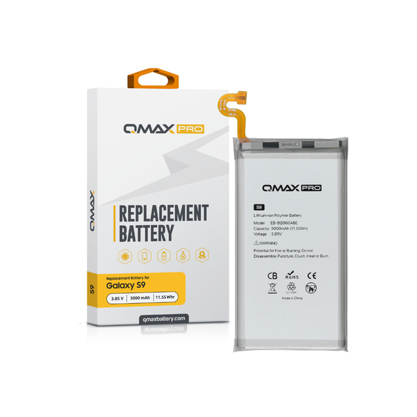 QMAX Pro Replacement Battery for Galaxy S9 (3000 mAh) (EB-BG960ABE)