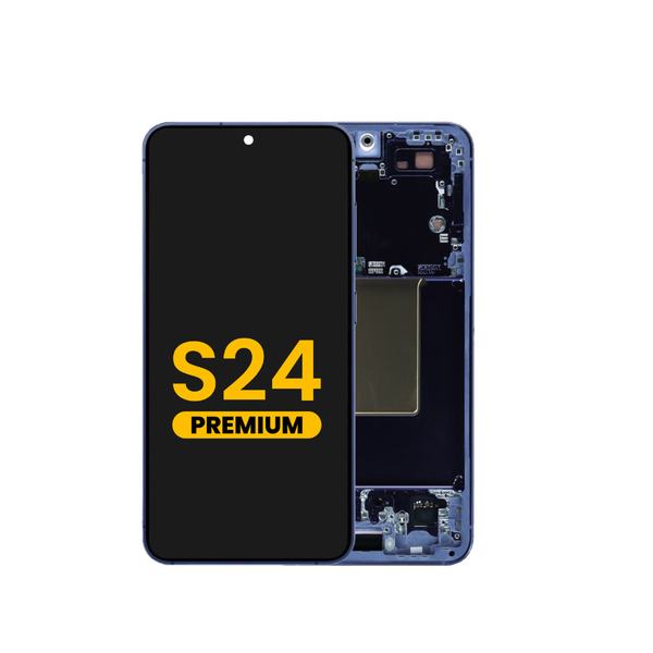 OLED Assembly with Frame for Galaxy S24 (S921) (COBALT VIOLET) (Premium)