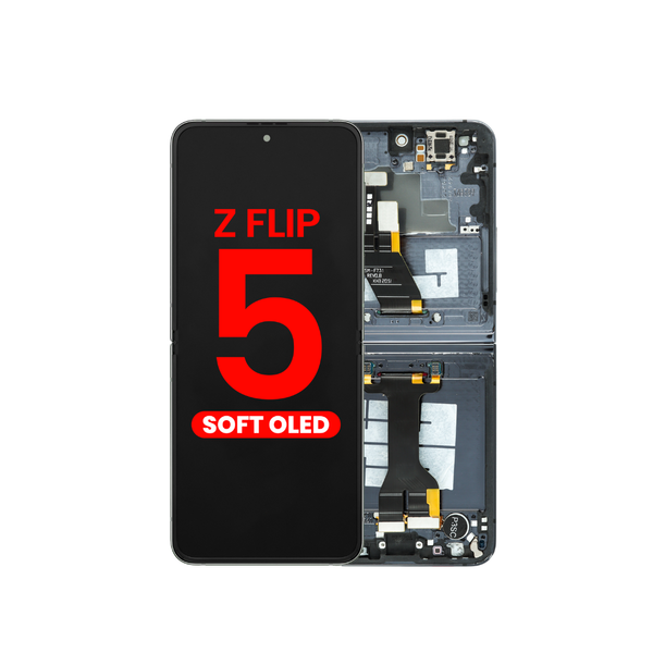OLED Assembly with Frame for Galaxy Z Flip 5 F731 (GRAY) (US & International) (Aftermarket OLED)
