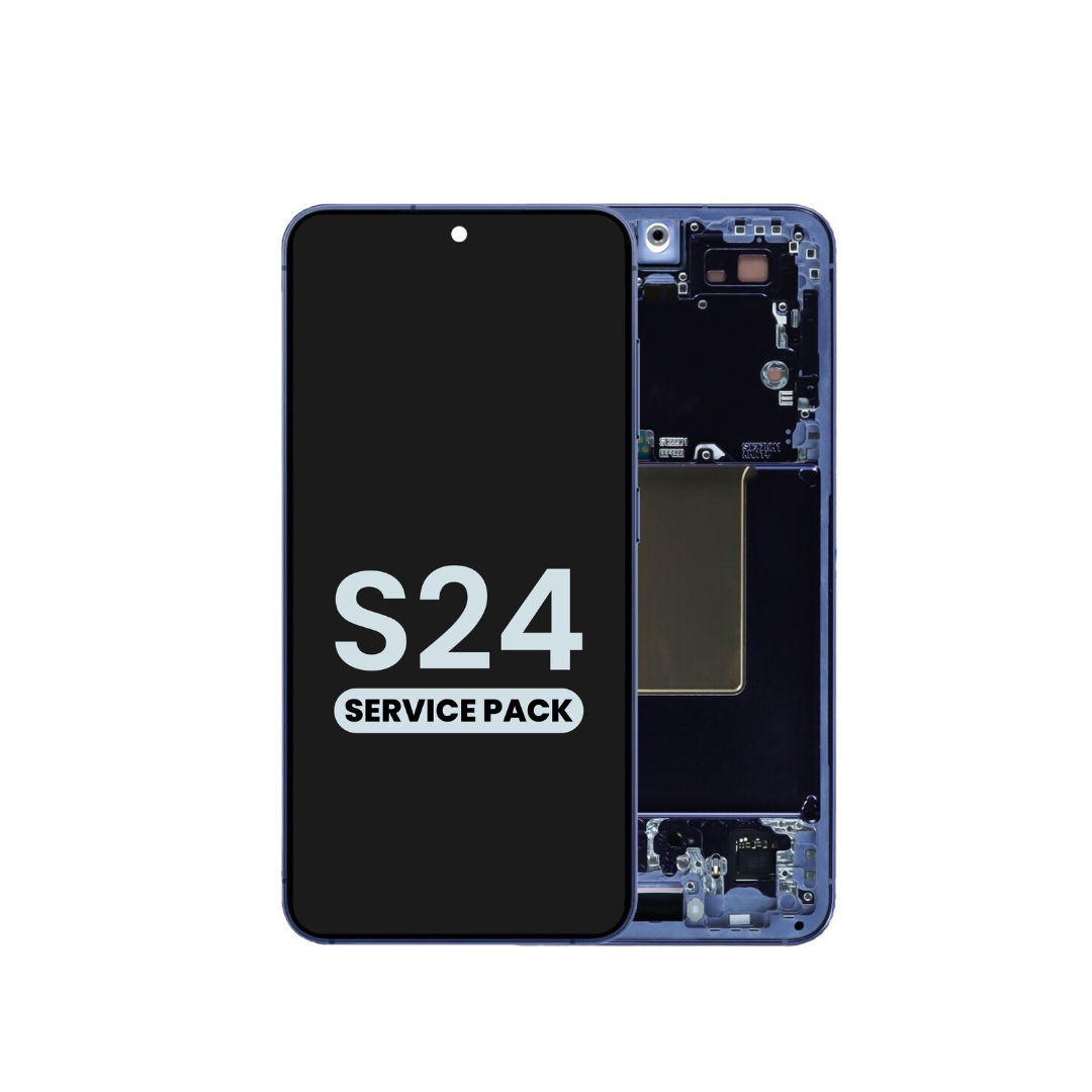 OLED Assembly with Frame for Galaxy S24 (S921) (COBALT VIOLET) (Service Pack)