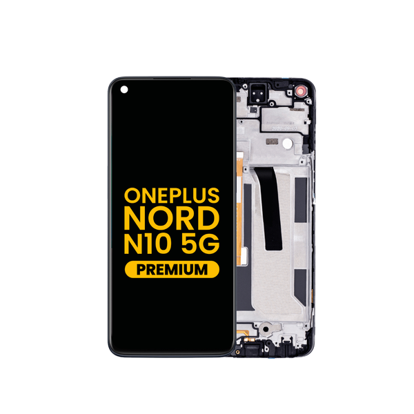Ensamblaje de pantalla LCD con marco para OnePlus Nord N10 5G (NEGRO) (Premium)