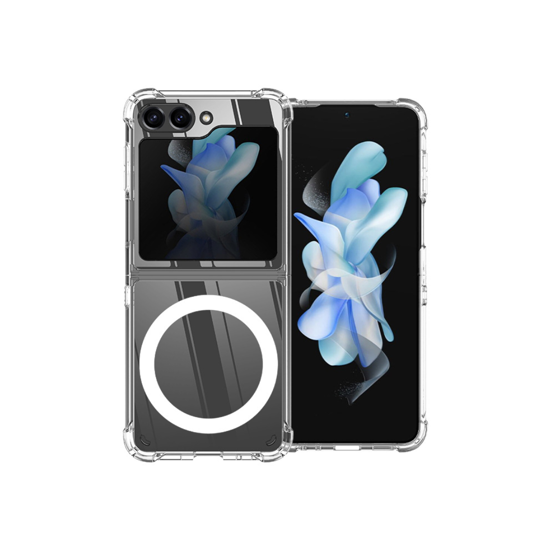 Galaxy Z Flip 5 Wireless Charging Case - CLEAR (Full Bottom Close)