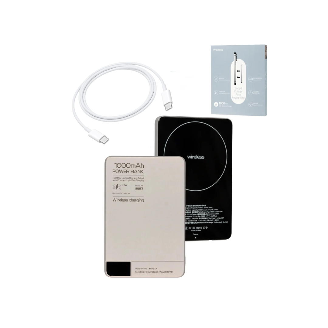 Q1 Batería Externa Magnética Inalámbrica de 15W / 20W PD con USB-C (10000 mAh)