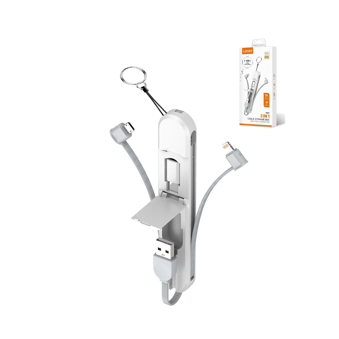 LDNIO LC130 3in1 Travel Charging Cable Set