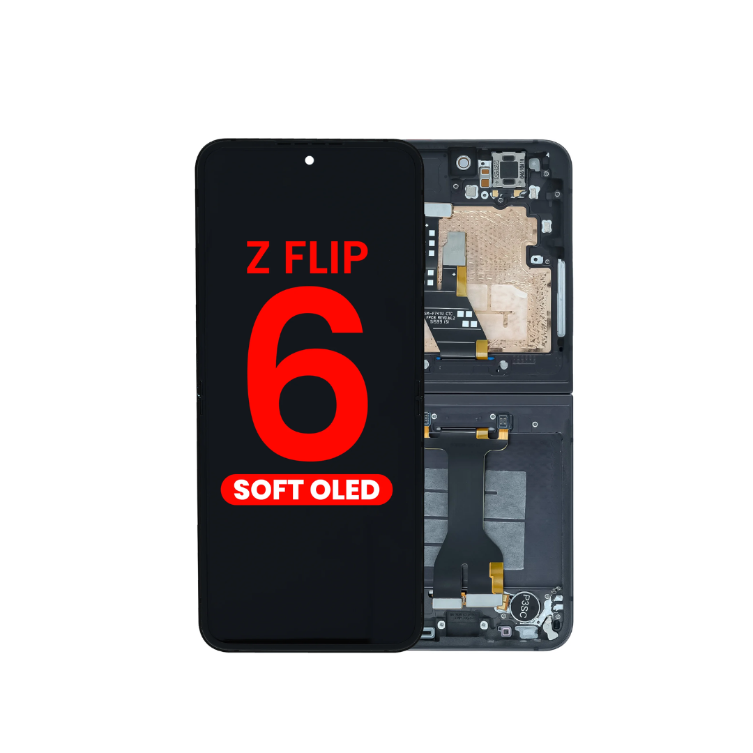 OLED Assembly with Frame for Galaxy Z Flip 6 F741 (BLACK) (US & International) (Aftermarket OLED)