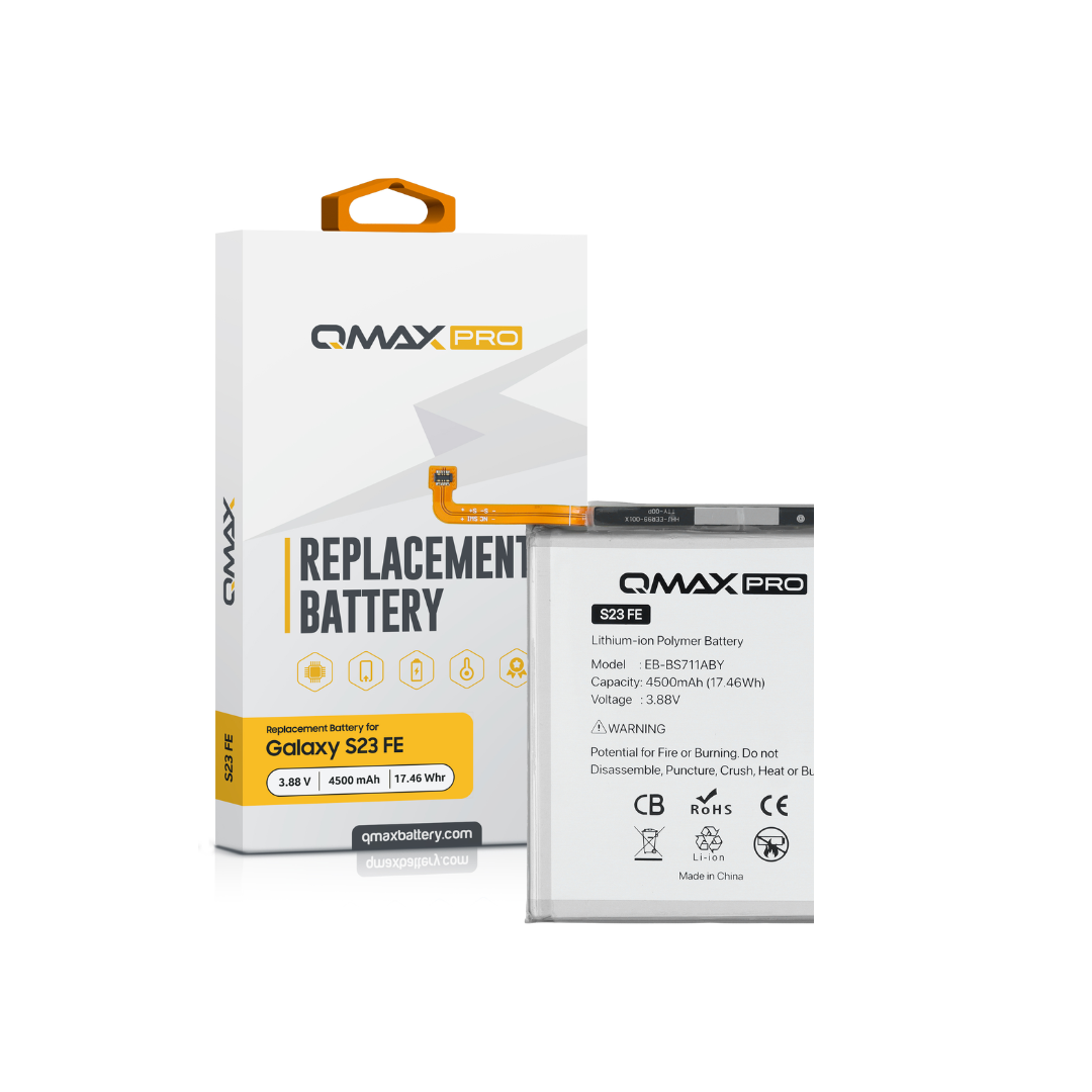 Batería de repuesto QMAX Pro para Galaxy S23 FE (4500 mAh) (EB-BS711ABY)
