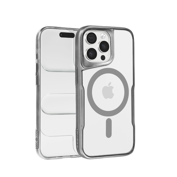 Funda Magnética Brillante y Transparente - PLATA para iPhone 14 Pro Max