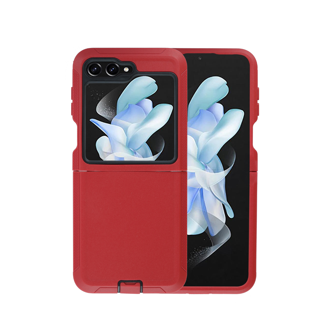Galaxy Z Flip 5 Heavy Duty Case - RED & BLACK
