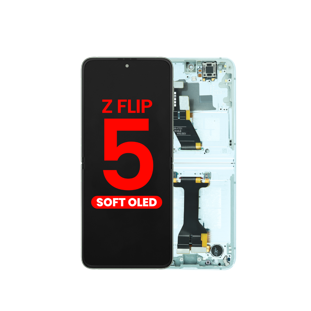 OLED Assembly with Frame for Galaxy Z Flip 5 F731 (MINT) (US & International) (Aftermarket OLED)