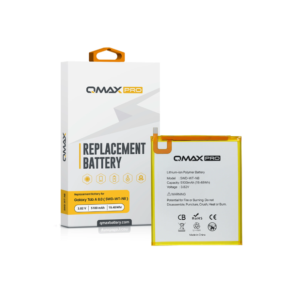 QMAX Pro Replacement Battery for Galaxy Tab A 8.0 (T290 / T295) (5100 mAh) (SWD-WT-N8)