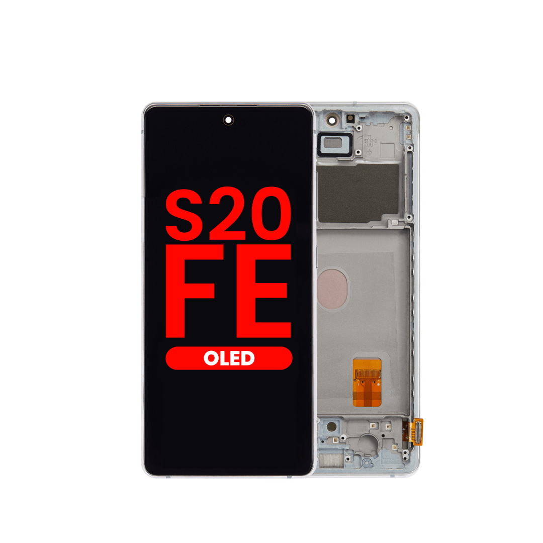 Ensamblaje de pantalla OLED con marco para Galaxy S20 FE (G780) (CLOUD MINT) (OLED de repuesto)