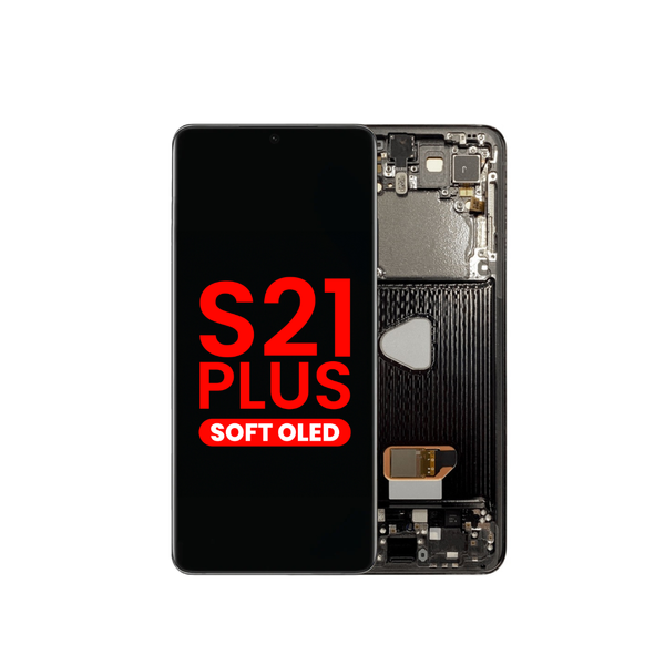 OLED Assembly with Frame for Galaxy S21 Plus 5G (G996) (PHANTOM BLACK) (Aftermarket OLED)