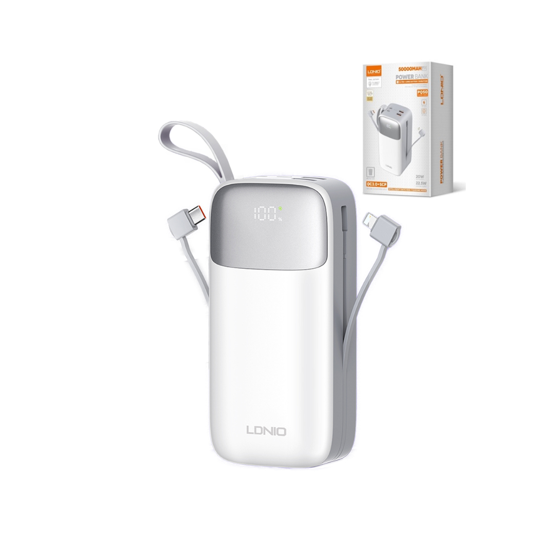 LDNIO PQ50 Power Bank with Lanyard (50000 mAh / 22.5W)