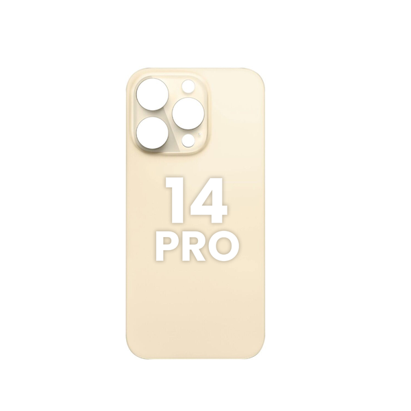 Back Glass with Bigger Camera Hole for iPhone 14 Pro  (NO LOGO) (GOLD)