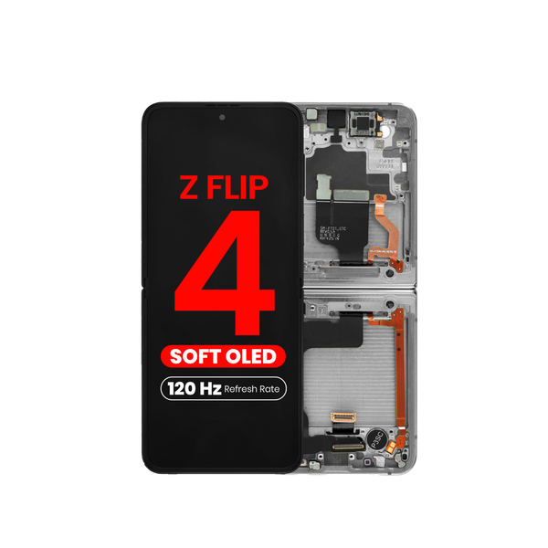 OLED Assembly with Frame for Galaxy Z Flip 4 F721 (BLACK) (US & International) (Aftermarket Pro OLED / 120HZ)