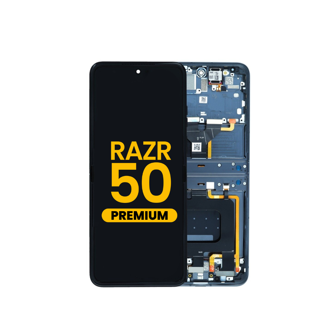 Conjunto principal OLED con marco para Motorola Moto Razr 50 (XT2453 / 2024) (KOALA GREY) (Premium)