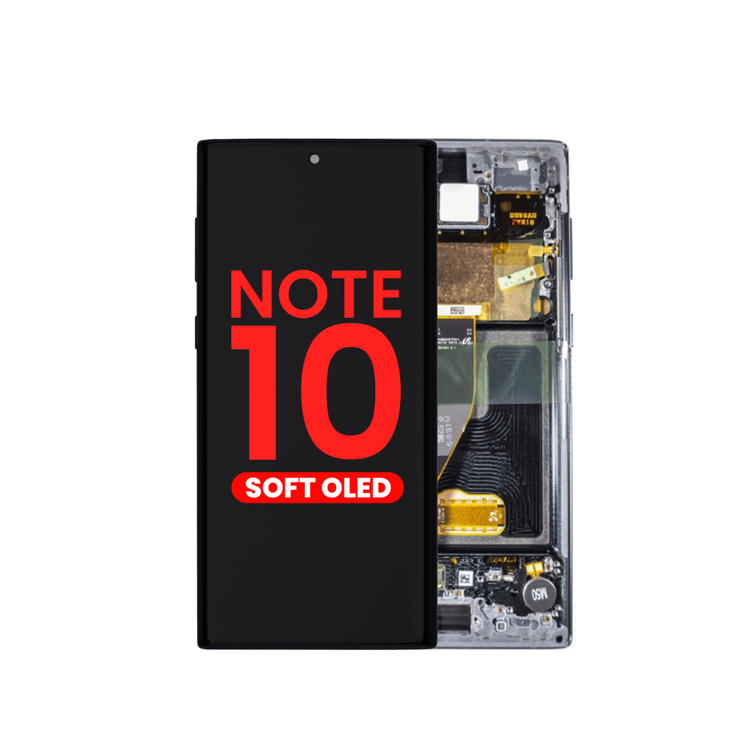 OLED Assembly with Frame for Galaxy Note 10 N970 (AURA BLACK) (Aftermarket OLED)