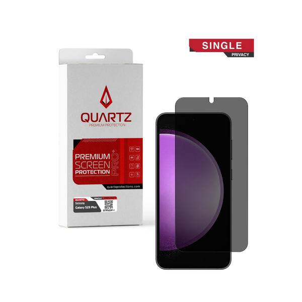 QUARTZ Privacy Tempered Glass for Galaxy S23 Plus (Single Pack)