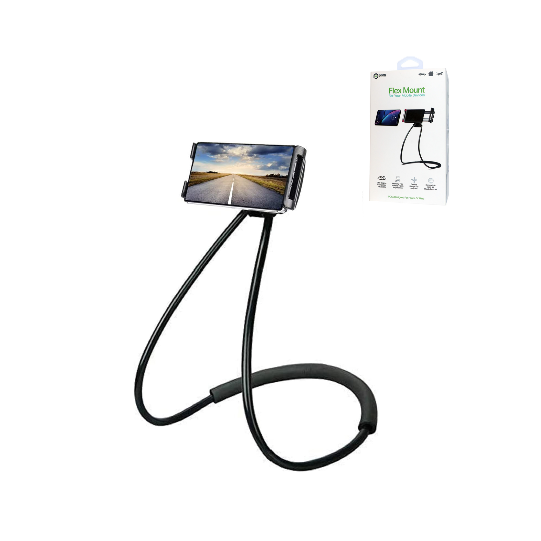 POMGEAR 360 Degree Hands Free Neck Phone Mount (BLACK)