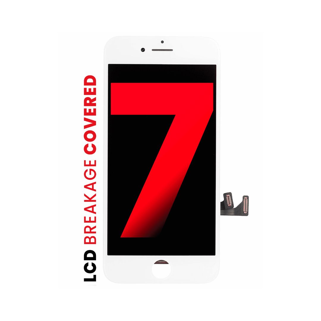 Conjunto de LCD con placa de acero compatible con iPhone 7 (Aftermarket Pro: XO7 Incell) (Blanco)