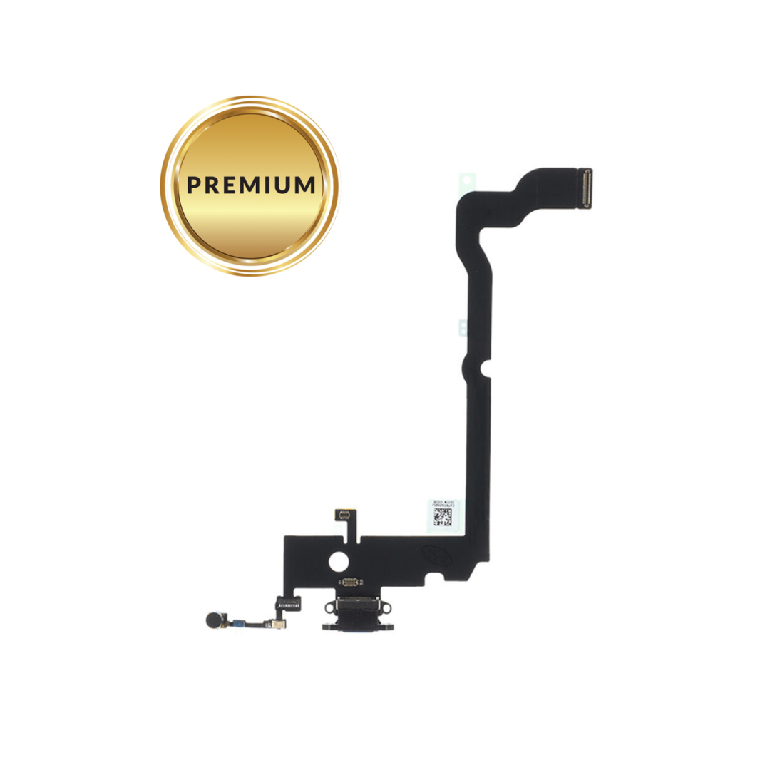 Cable flexible del puerto de carga del iPhone XS Max (GRIS ESPACIAL) (Premium)