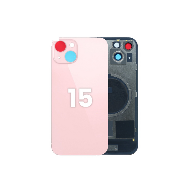Cristal trasero del iPhone 15 (ROSA) (SIN LOGOTIPO)