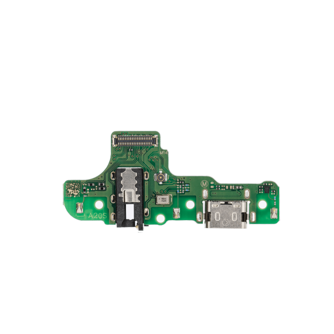 Placa de puerto de carga con conector para auriculares para Galaxy A20s (A207M) (placa n.° M14) (mercado de accesorios)