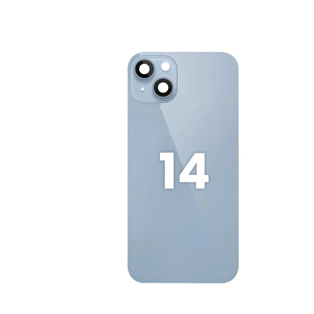 Cristal trasero con marco e imán MagSafe para iPhone 14 (AZUL) (SIN LOGOTIPO)