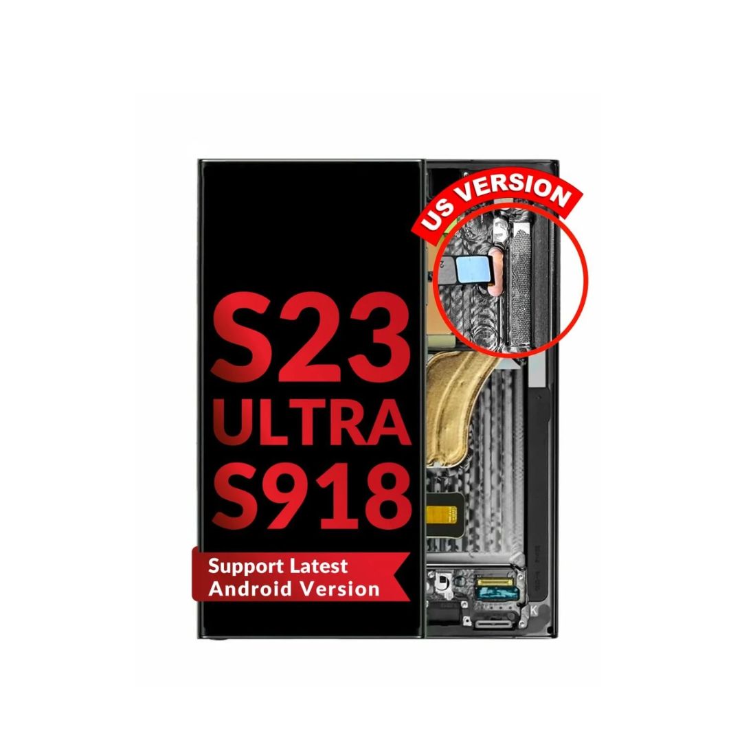 Samsung Galaxy S23 Ultra S918 OLED Assembly w/Frame (PHANTOM BLACK) (Aftermarket)
