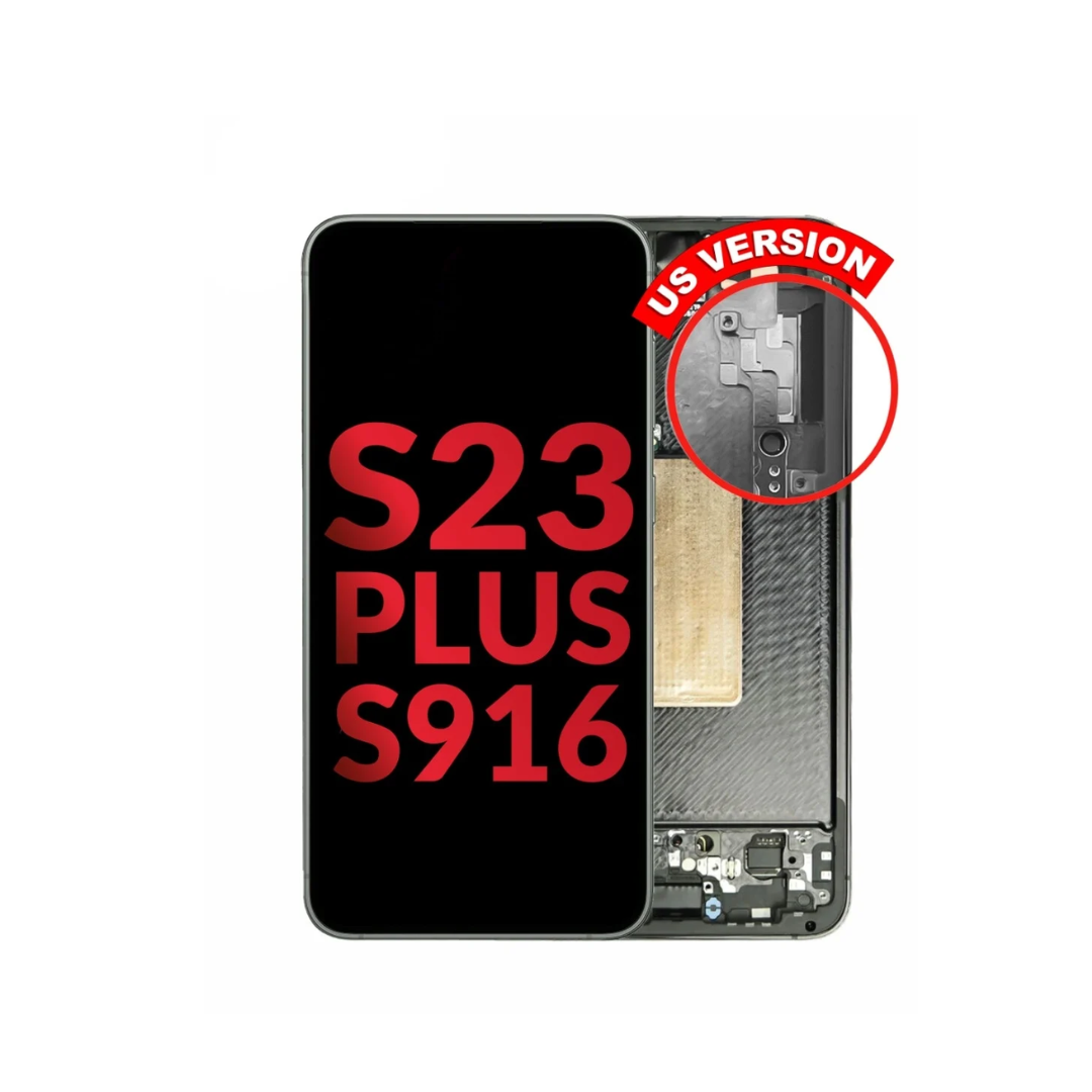 OLED Assembly with Frame for Galaxy S23 Plus (S916) (PHANTOM BLACK) (Aftermarket OLED)