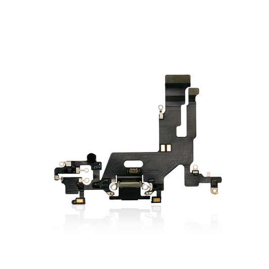 Charging Port Flex Cable Compatible For iPhone 11 (Premium) (Black)