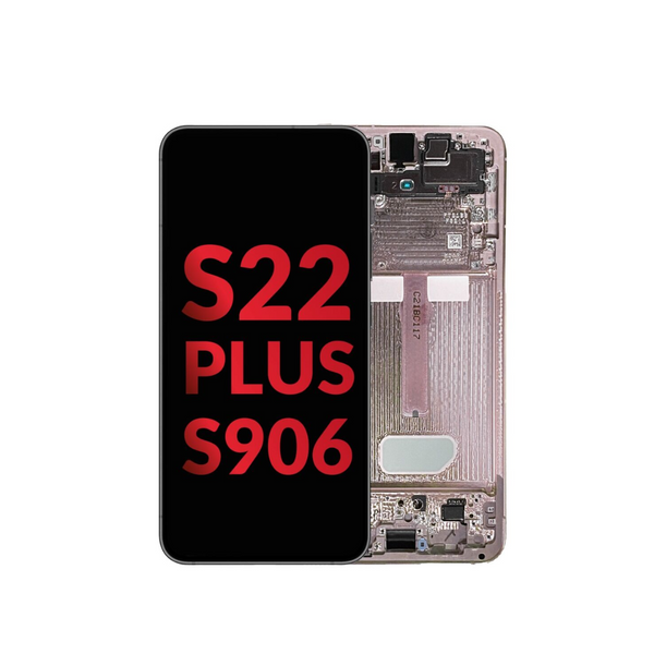 Ensamblaje de OLED con marco para Galaxy S22 Plus (S906) (ORO ROSA) (OLED de repuesto)