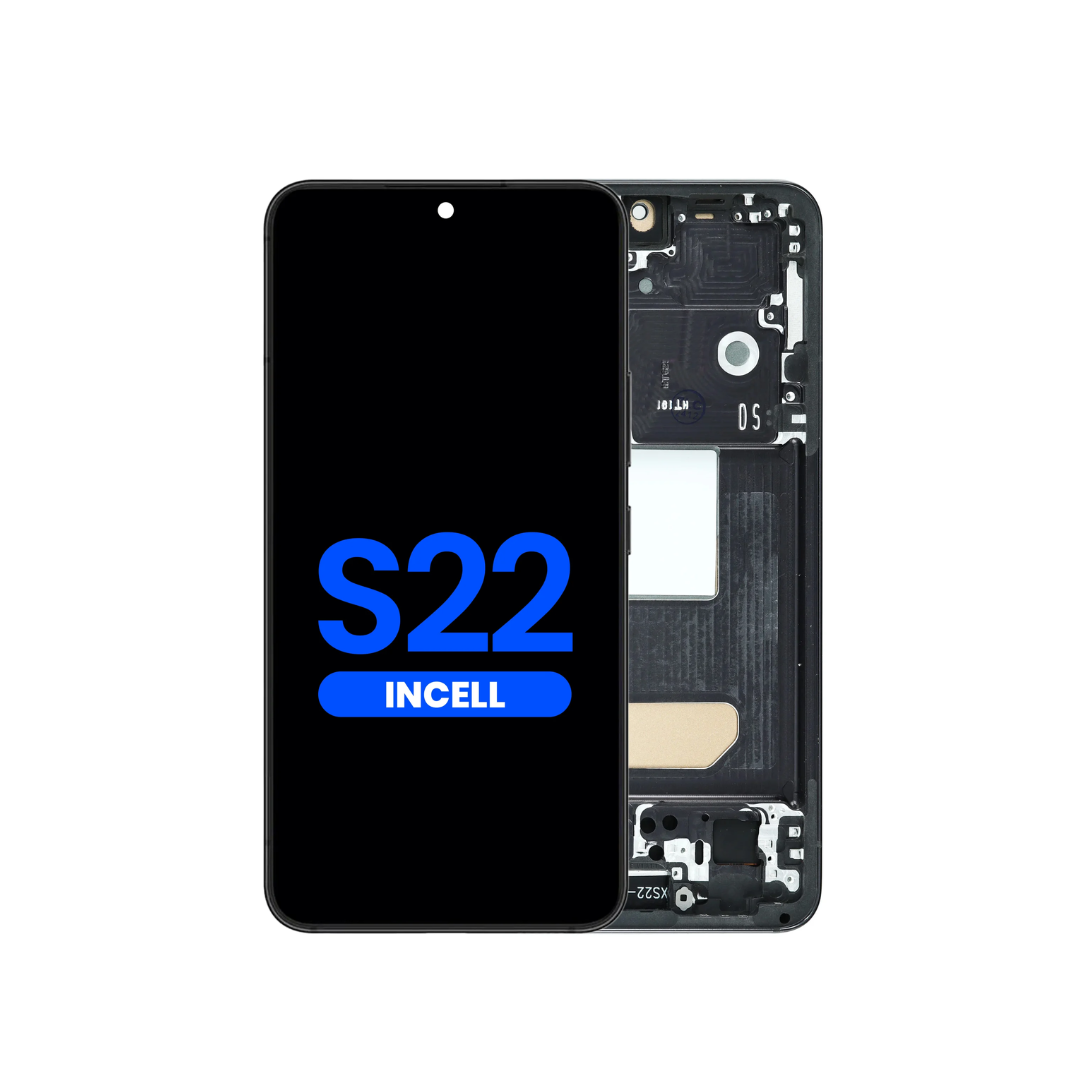 LCD Assembly with Frame for Galaxy S22 S901 (PHANTOM BLACK) (Aftermarket Incell) (Does not support Fingerprint)
