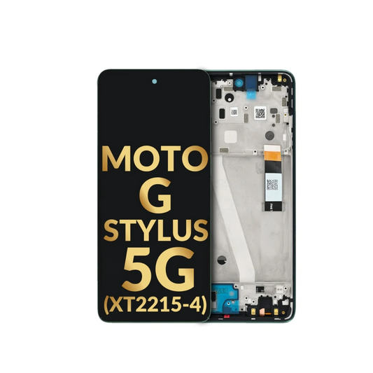 LCD Assembly with Frame for Motorola Moto G Stylus 5G 2022 (XT2215-4 / 2022) (SEAFOAM GREEN) (Premium / Refurbished)