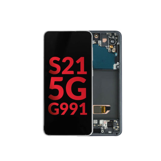 Samsung Galaxy S21 G991 OLED Assembly w/Frame (PHANTOM BLACK) (Aftermarket)