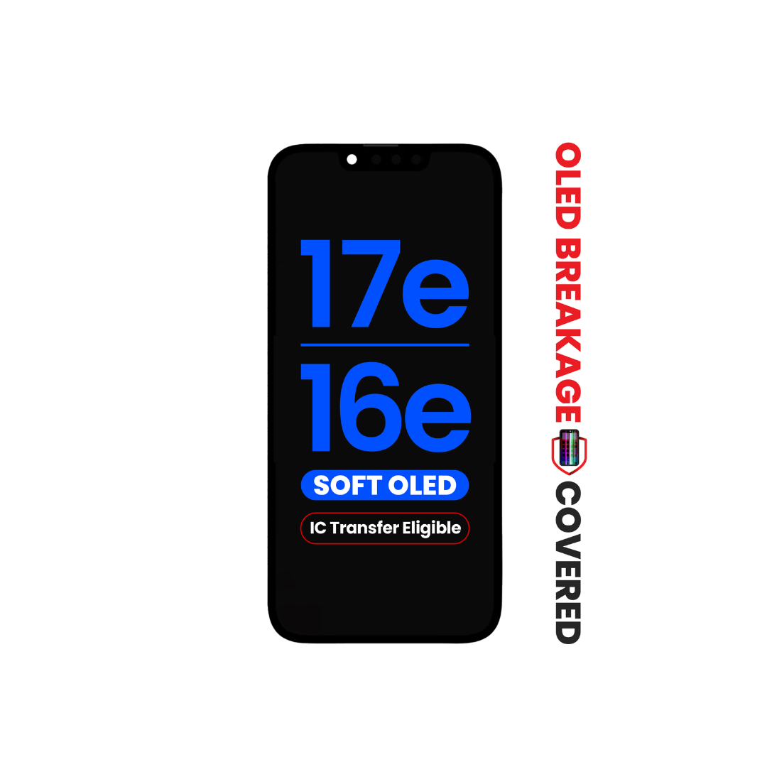 OLED Assembly for iPhone 16e / 17e (Aftermarket Soft / QV8) (IC Transfer Eligible) (Exclusive OLED Breakage Warranty)