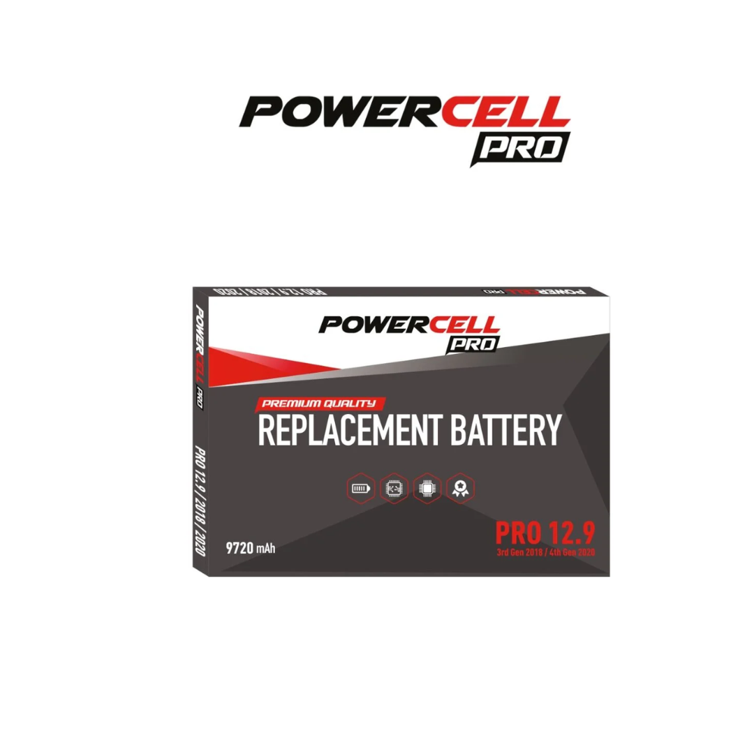 Batería de repuesto POWERCELL PRO para iPad Pro 12.9 (3.ª generación 2018/4.ª generación 2020)