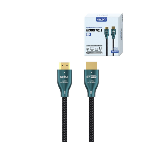 Cable HDMI a HDMI V2.1 de Onten (8K 60 Hz / 4K 144 Hz) (1,5 m) (compatible con juegos 8K)