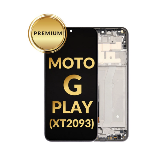 LCD Assembly with Frame for Motorola Moto G Play (XT2093 / 2021) (GRAY) (Premium)