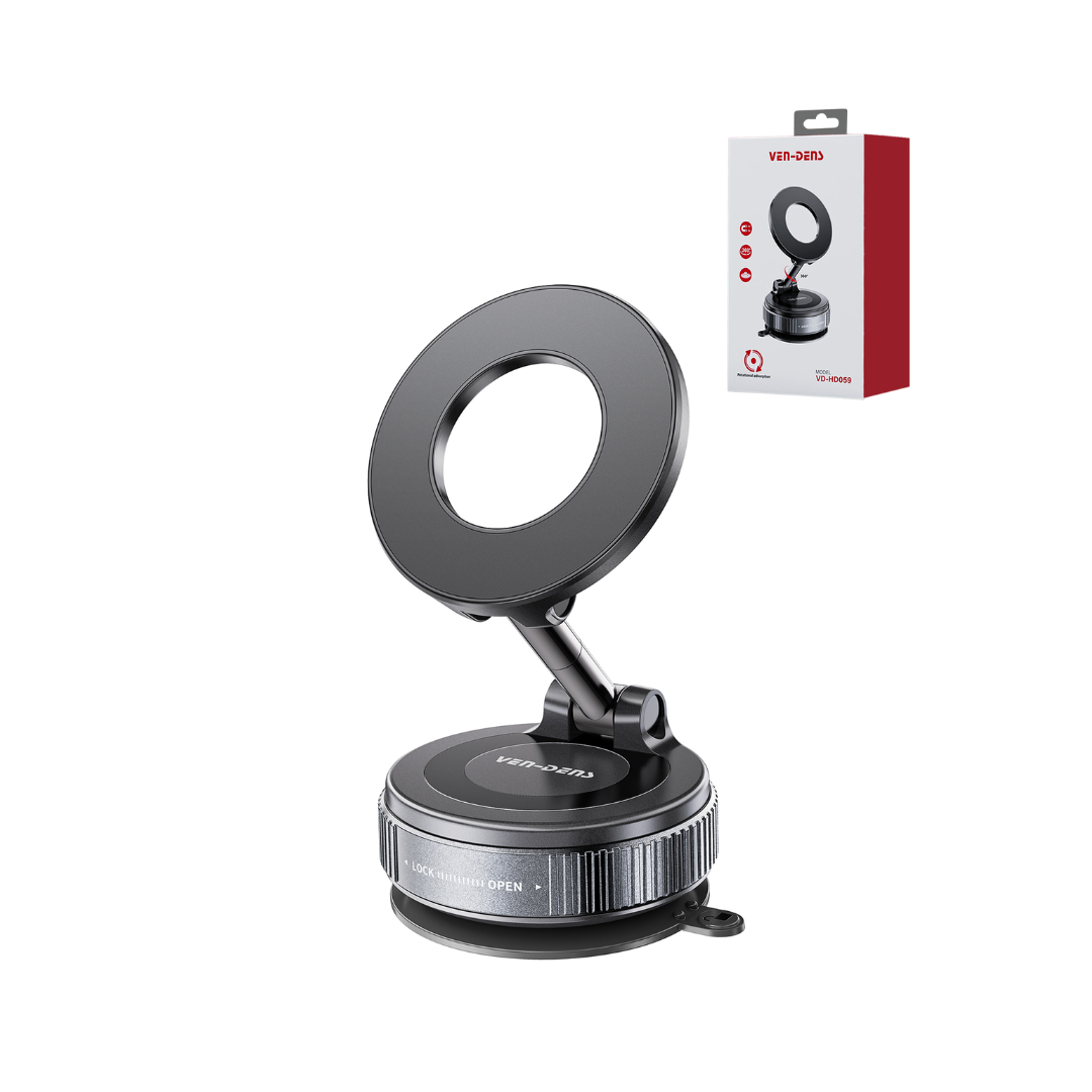 VEN-DENS VD-HD059 Magnetic Car Phone Holder with Suction Cup Base