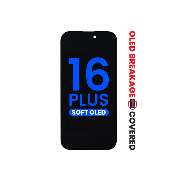 OLED Assembly for iPhone 16 Plus (Aftermarket Soft / QV8) (Exclusive OLED Breakage Warranty)