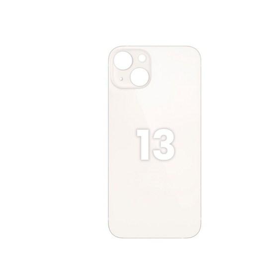 Cristal trasero con orificio para cámara más grande para iPhone 13 (SIN LOGO) (STARLIGHT)