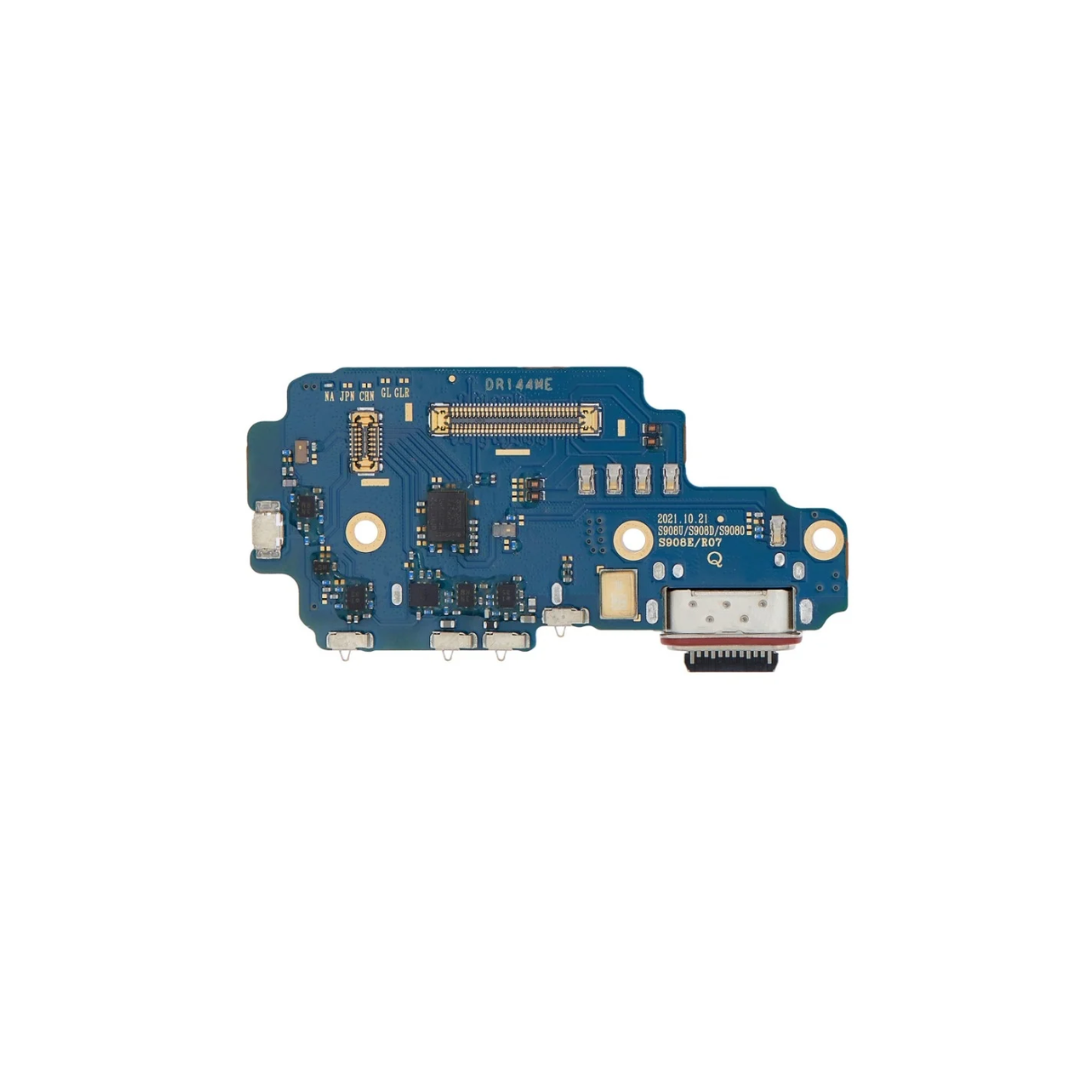 Placa de puerto de carga con lector de tarjetas SIM para Galaxy S22 Ultra 5G S908U (S908U/D/O/E/R07A) (versión estadounidense) (Premium)