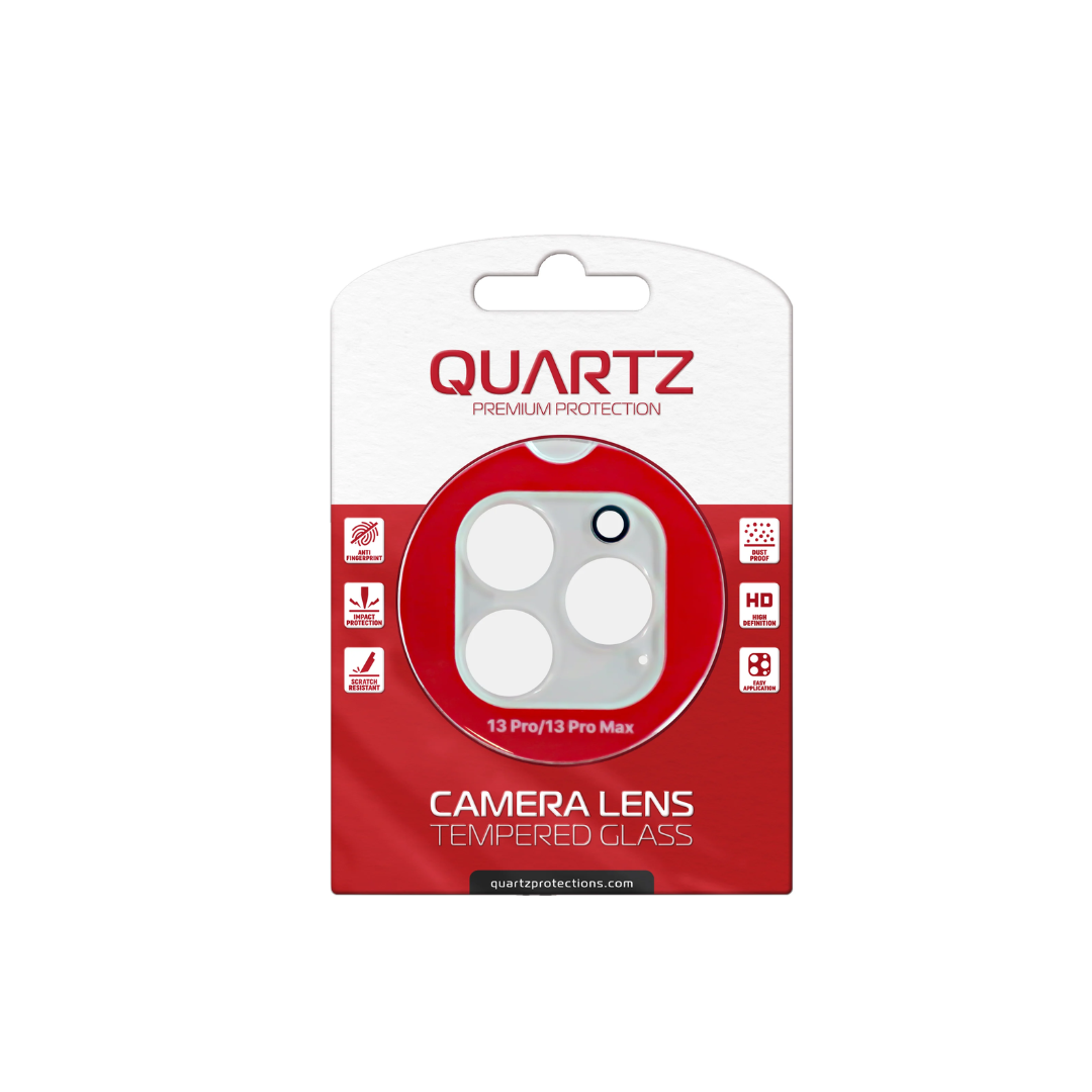 Cristal templado para cámara trasera transparente de cuarzo para iPhone 13 Pro / 13 Pro Max