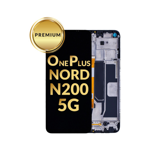 Ensamblaje de pantalla LCD con marco para OnePlus Nord N200 5G (Premium)