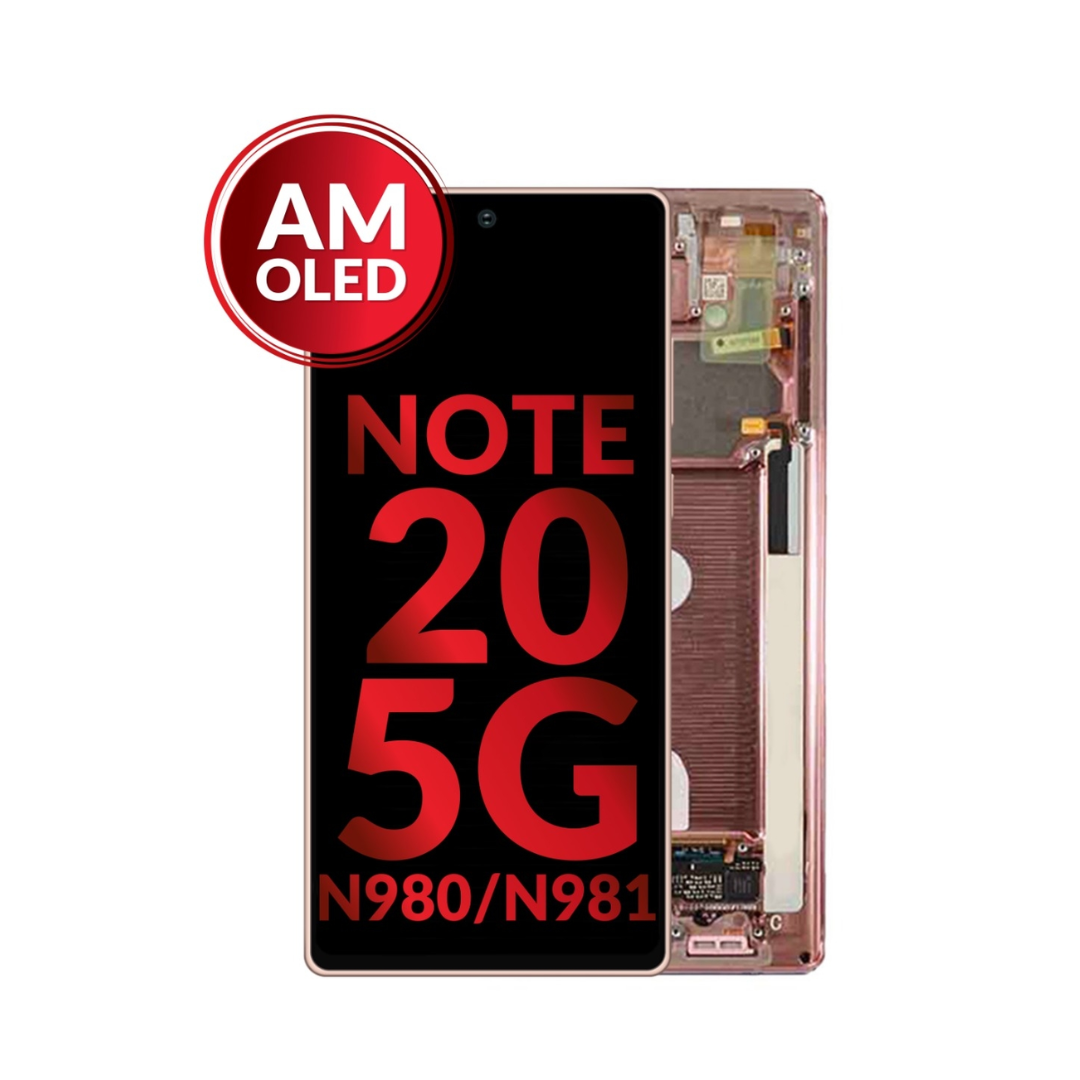 OLED Assembly with Frame for Galaxy Note 20 N980 / N981 (MYSTIC BRONZE) (Aftermarket)